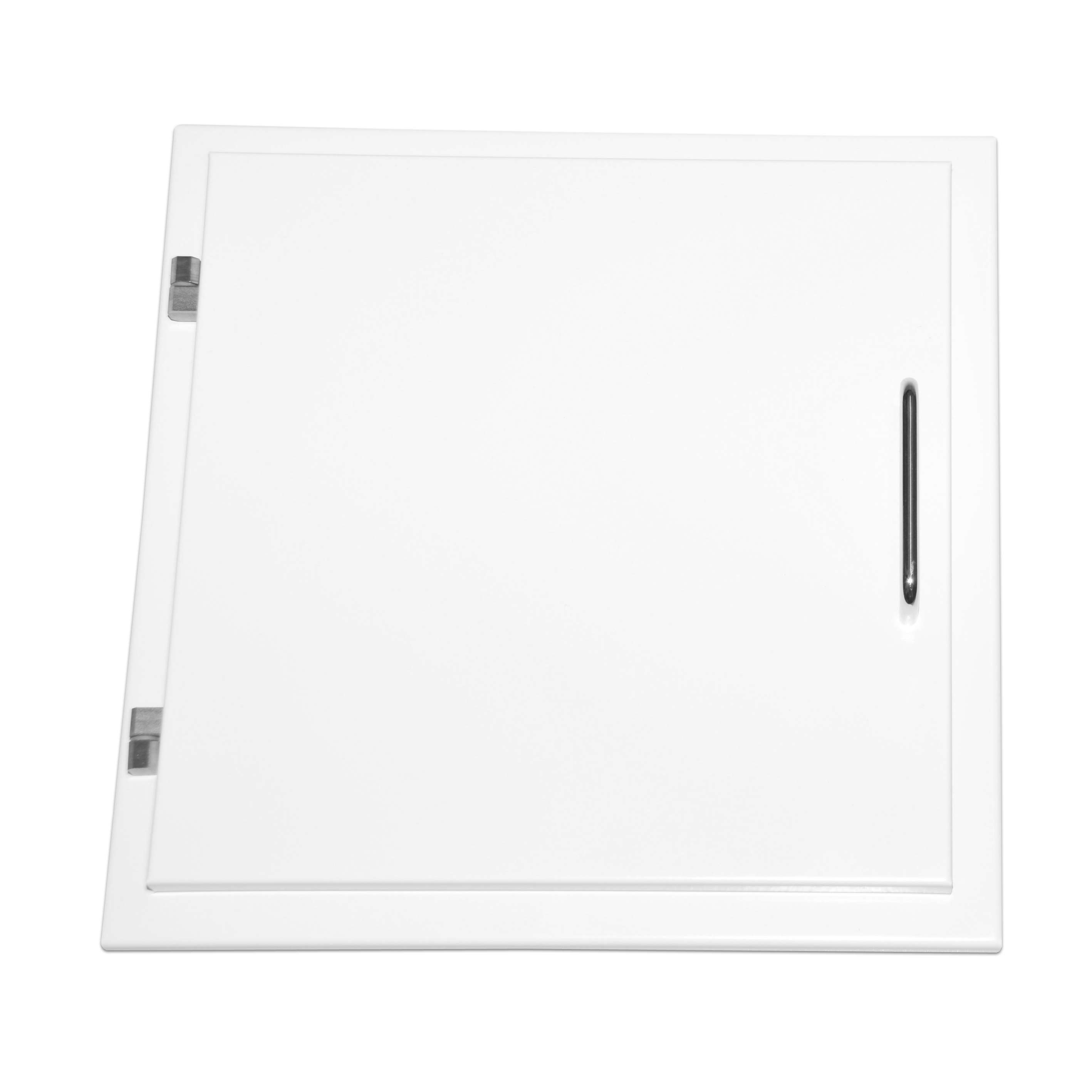 Einwurftür Metall - Weiß - einwandig - mit Dichtung - eckig/eckig/rund - ⌀ 300 mm