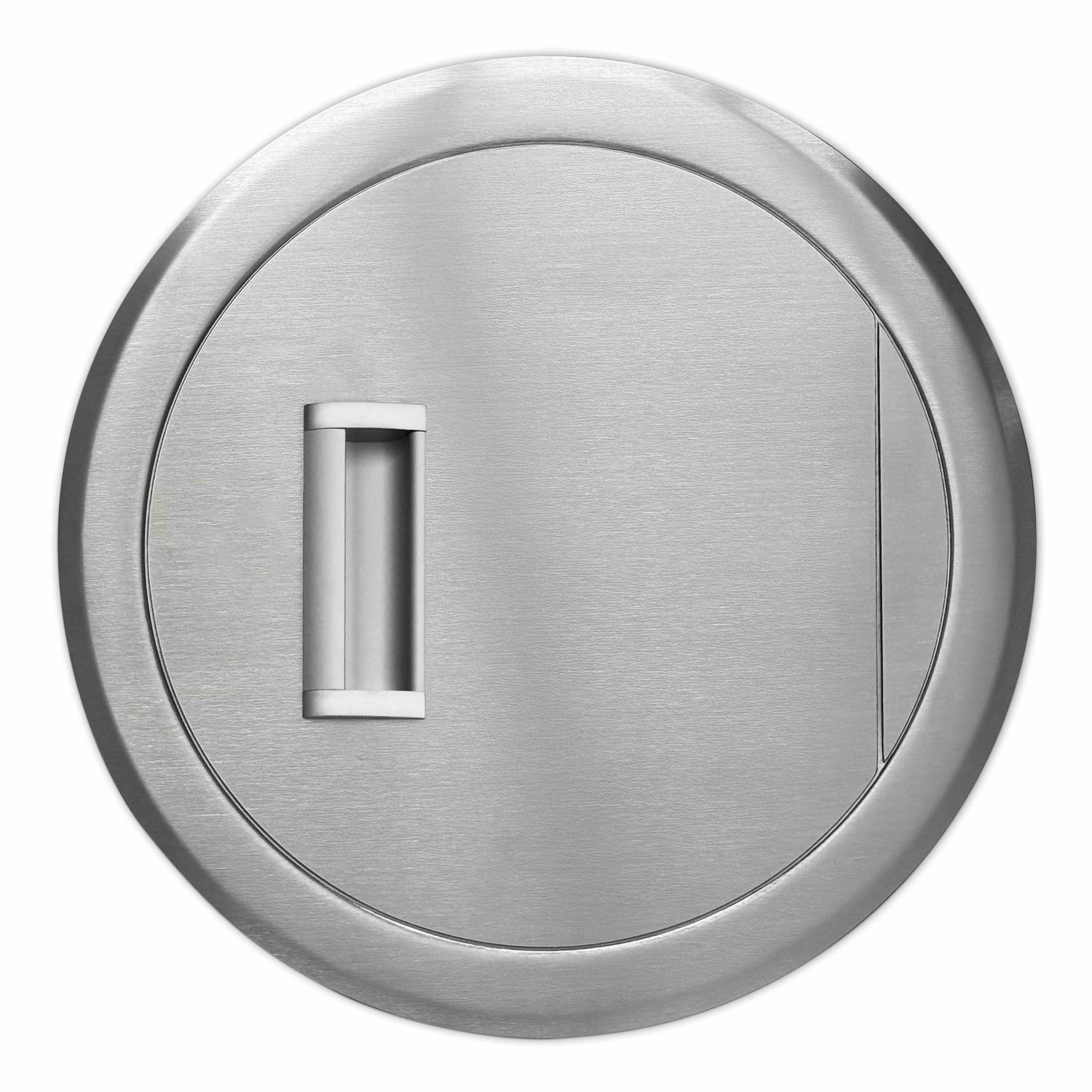 Einwurftür Metall - Edelstahl - einwandig - ohne Dichtung -  rund/rund/rund - ⌀ 300 mm