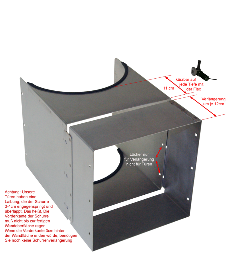 KG-Rohr Anbau-Schurre 240x300 mm