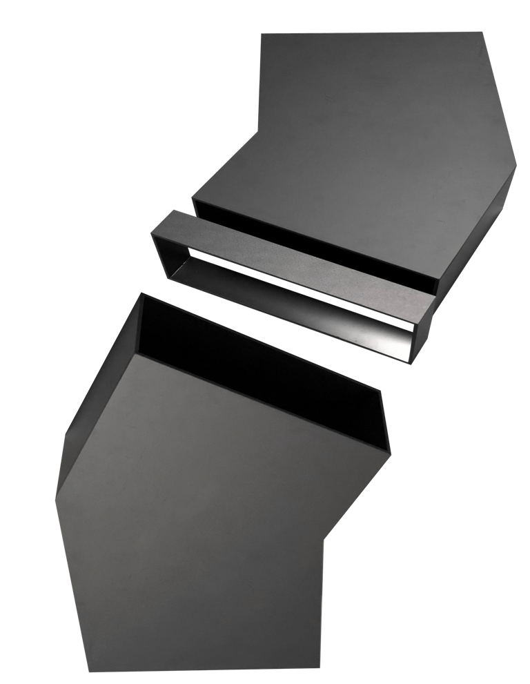 Flachkanal-Bogen seitlich 30°