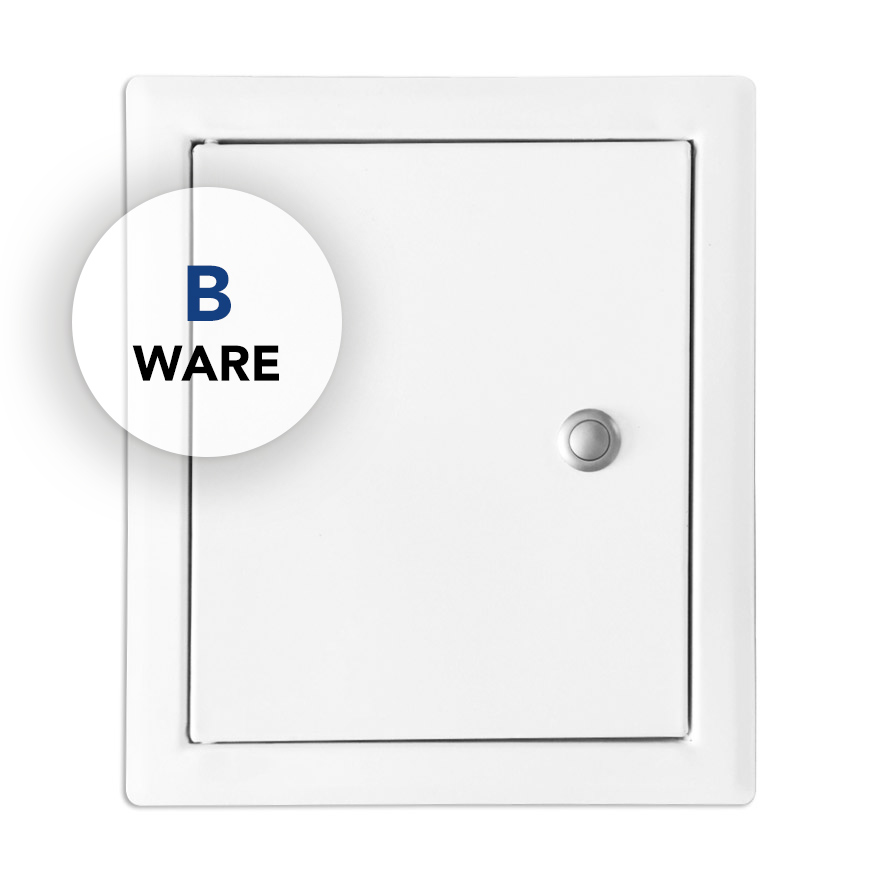 B-Waren Türe weiß mit Push-Knopf  240x300 mm