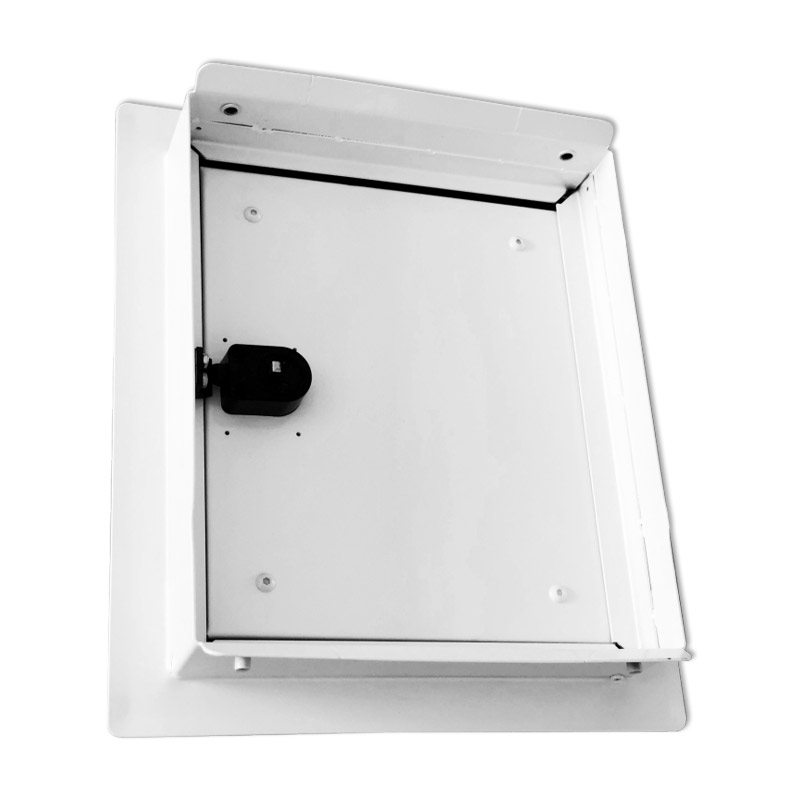 B-Waren Türe weiß mit Push-Knopf  240x300 mm