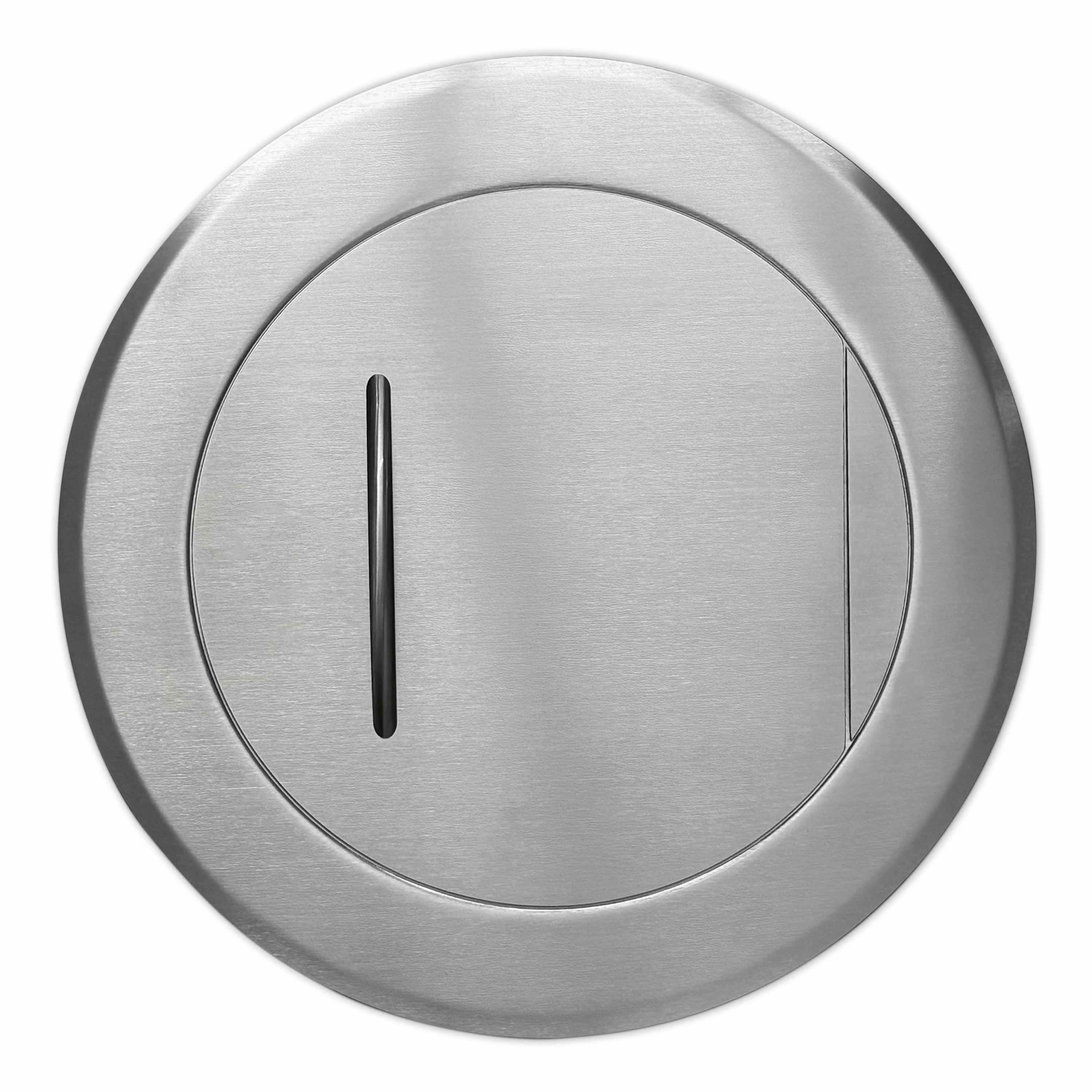 Einwurftür Metall - Edelstahl - einwandig - ohne Dichtung -  rund/rund/rund - ⌀ 300 mm