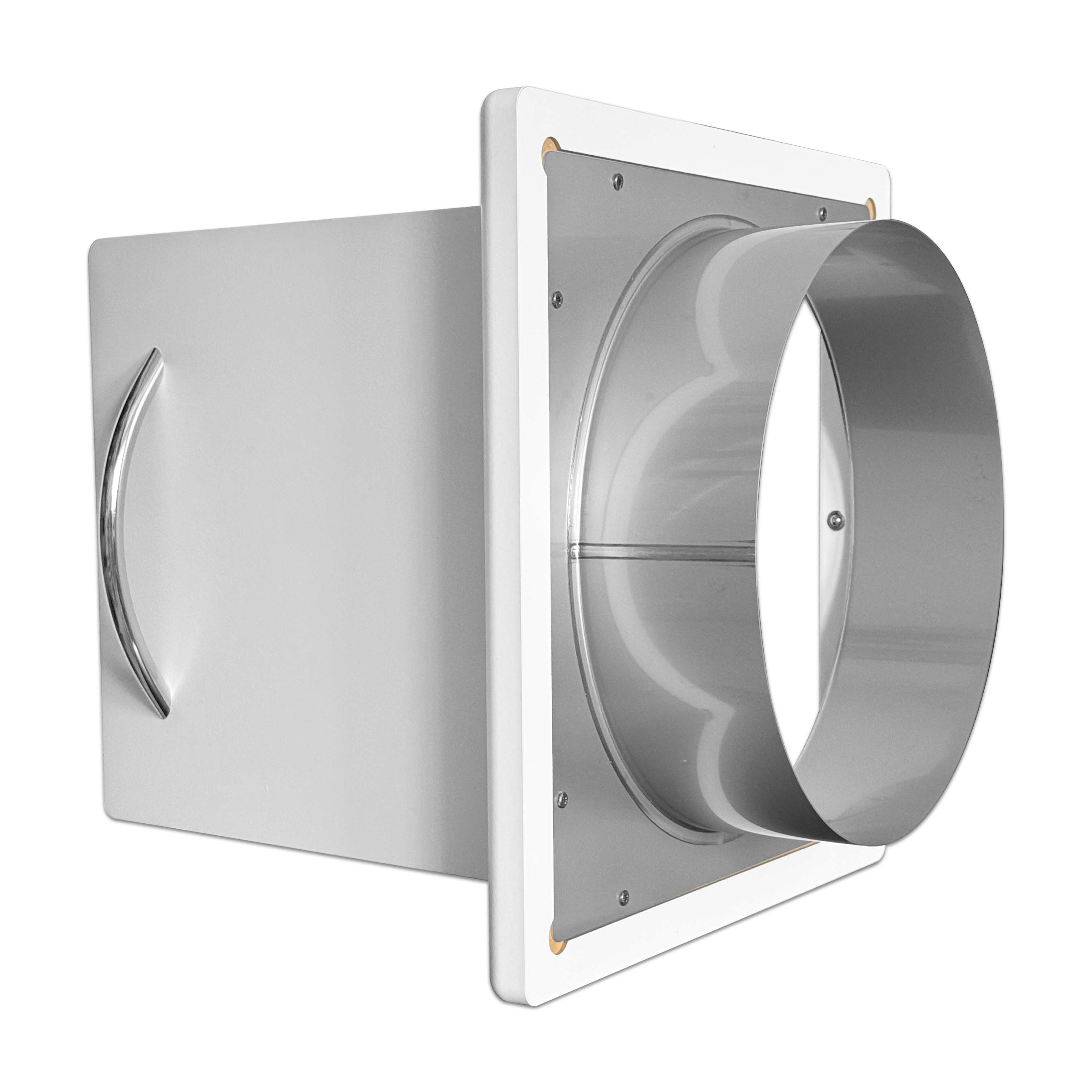 Einwurftür MDF Holz - Weiß - ⌀ 300 mm