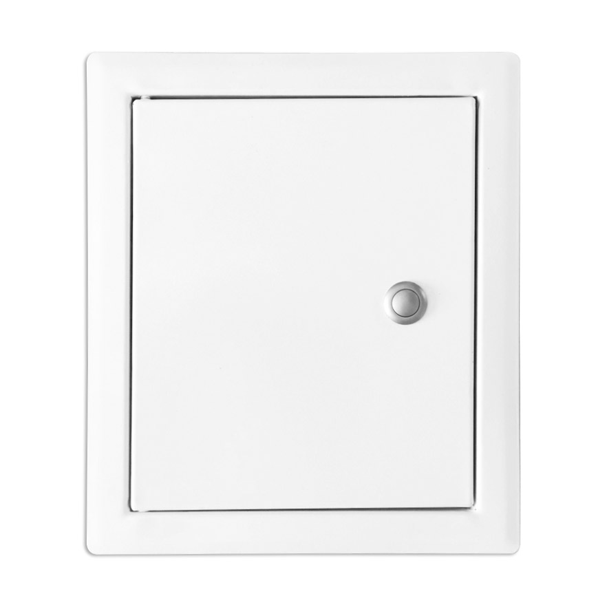 B-Waren Türe weiß mit Push-Knopf  240x300 mm