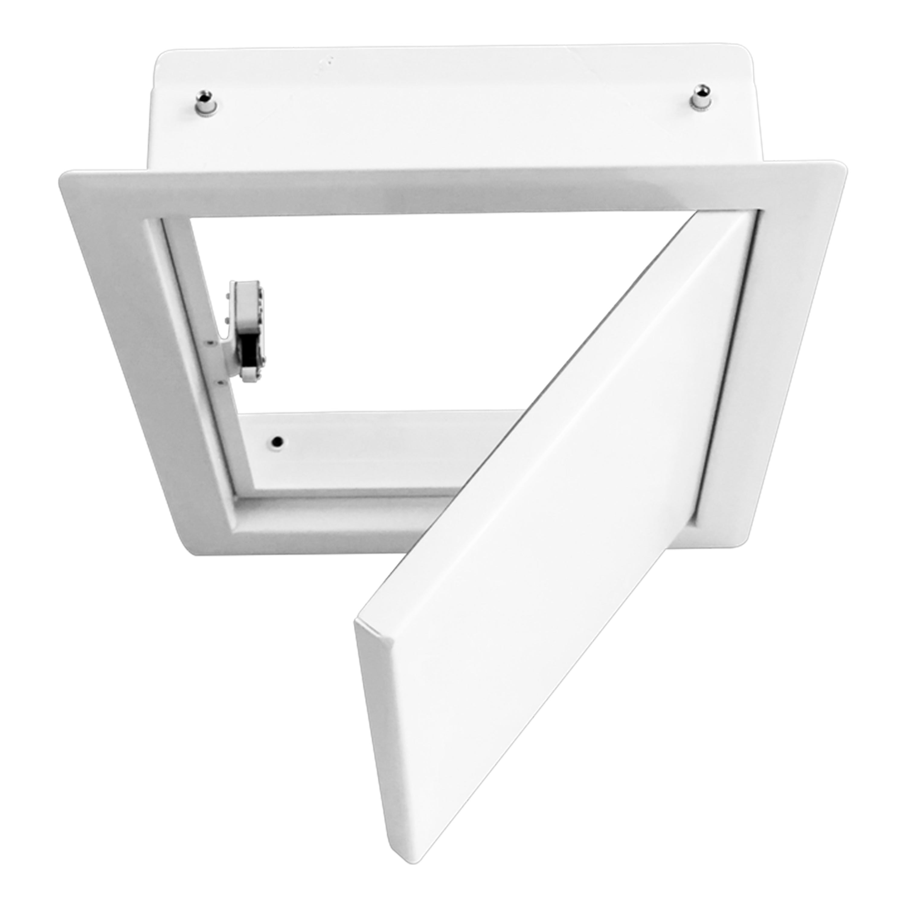 Einwurftüre weiß-RAL 9016, metall doppelwandig, Push-Lock mit Dichtung